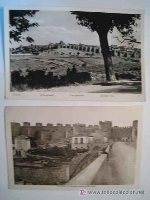 Postales: AVILA: PUENTE NUEVO + VISTA GENERAL. LOTE 2 POSTALES