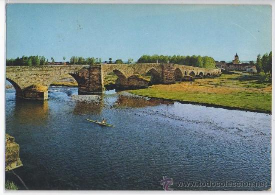 Postales: TARJETA POSTAL DE HOSPITAL DE ORBIGO PUENTE DEL PASO HONROSO DE DON SUERO QUI&Ntilde;ONES LEON