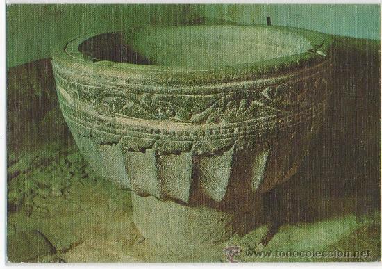 Postales: TARJETA POSTAL DE CALATA&Ntilde;AZOR SIGLO XIII PILA BAUTISMAL SORIA