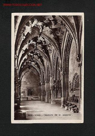 Postales: Postal de LEON: Claustro de la Catedral (Ed.Unique, num.1606) - Foto 1