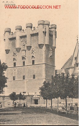 Cartoline: TARJETA POSTAL DE SEGOVIA.-(ALCAZAR) FACHADA PRINCIPAL-.