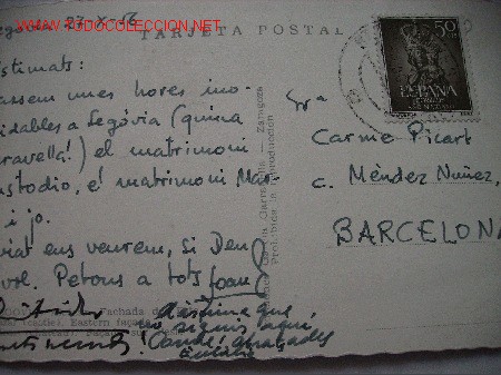 Postales: Reverso con sello de 50 cts - Foto 2