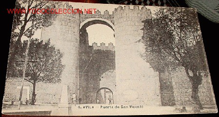 Postales: ANTIGUA POSTAL DE AVILA - PUERTA DE SAN VICENTE - SIN CIRCULAR