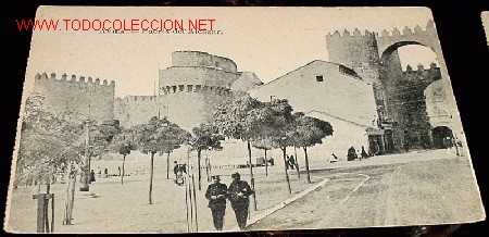 Postales: ANTIGUA POSTAL DE AVILA - PUERTA DEL ALCAZAR - SIN CIRCULAR - EDICION LUCAS MARTIN - ESCRITA