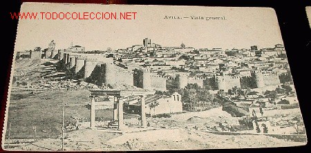 Postales: ANTIGUA POSTAL DE AVILA - VISTA GENERAL - SIN CIRCULAR - EDICION LUCAS MARTIN - ESCRITA