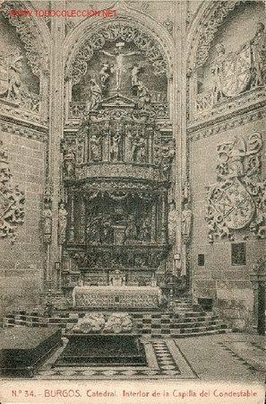 Postales: BURGOS, CATEDRAL INTERIOR DE LA CAPILLA CONDESTABLE - Foto 1