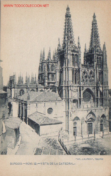 Postais: BURGOS - VISTA DE LA CATEDRAL.-