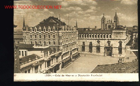 Postales: TARJETA POSTAL DE LEON - CAJA DE AHORROS Y DIPUTACION PROVINCIAL