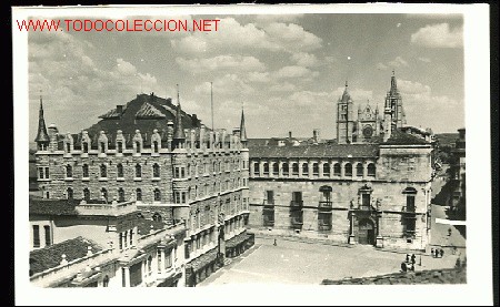 Postales: TARJETA POSTAL DE LEON N&ordm;47 - PLAZA DE STO DOMINGO Y VISTA PARCIAL