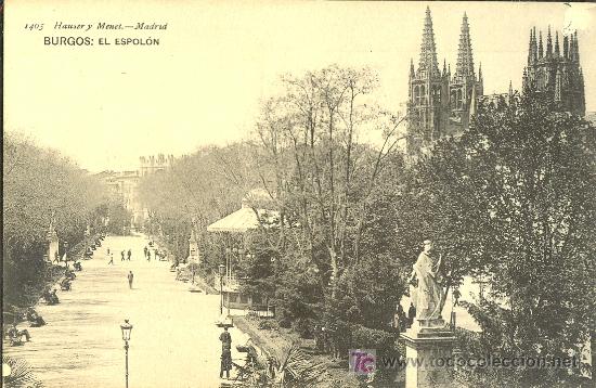 Postcards: TARJETA POSTAL DE BURGOS.EL ESPOLON. HAUSER Y MENET 1405