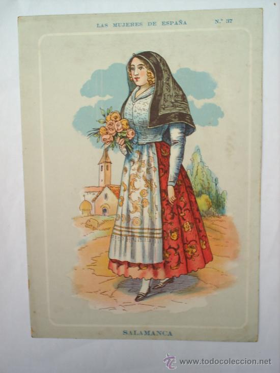 Cartoline: TRAJE REGIONAL-LAS MUJERES DE ESPA&Ntilde;A-N.37-SALAMANCA--CARAMELOS FISAS