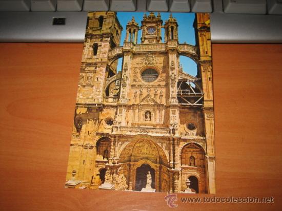 Postales: FACHADA PRINCIPAL DE LA CATEDRAL    ASTORGA - Foto 1