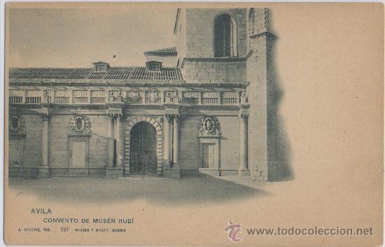 Postales: TARJETA POSTAL CONVENTO DE MOSEN RUBI AVILA