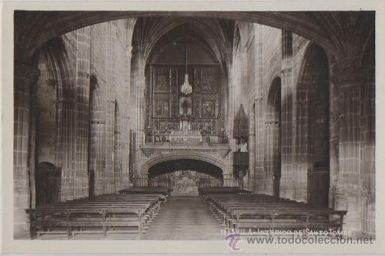 Postales: TARJETA POSTAL INTERIOR DE SANTO TOMAS AVILA