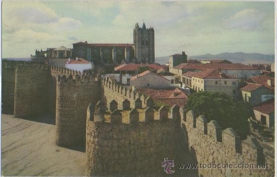 Postales: TARJETA POSTAL DE LAS MURALLAS Y CATEDRAL AVILA