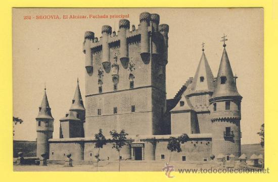 Postales: SEGOVIA-252-EL ALCAZAR FACHADA PRINCIPAL  -1920-FOTOTIPIA THOMAS-BARCELONA-P 890