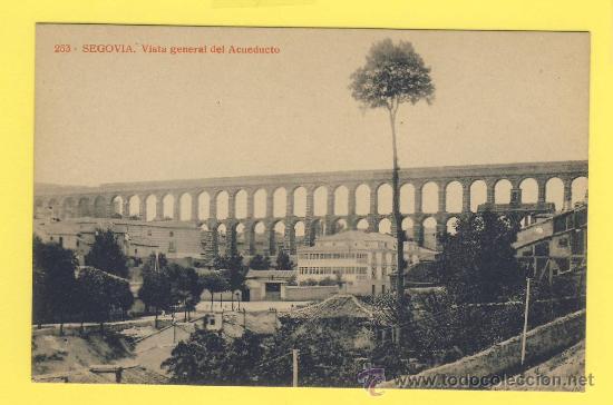 Postales: SEGOVIA-253- VISTA GENERAL DEL ACUEDUCTO  -1920-FOTOTIPIA THOMAS-BARCELONA-P891