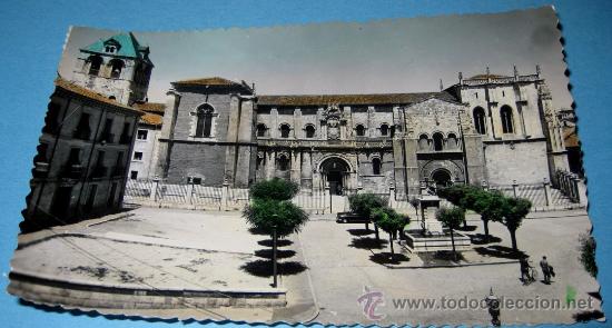 Postales: ANTIGUA Y BONITA POSTAL COLOREADA DE LEON - REAL BASILICA DE SAN ISIDORO - NO CIRCULADA - EN PERFECT