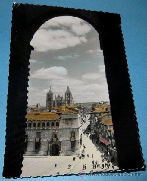 Postales: ANTIGUA Y BONITA POSTAL COLOREADA DE LEON - VISTA PARCIAL - NO CIRCULADA - EN  - EDIC