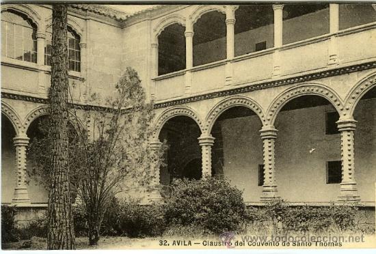 Postales: POSTAL AVILA CLAUSTRO DEL CONVENTO DE SANTO TOMAS