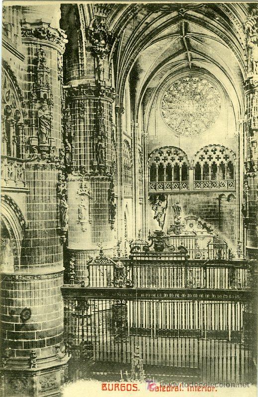 Postales: POSTAL BURGOS CATEDRAL INTERIOR - Foto 1