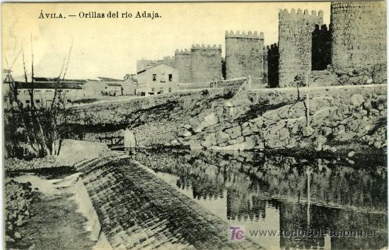 Postales: POSTAL AVILA ORILLAS DEL RIO ADAJA