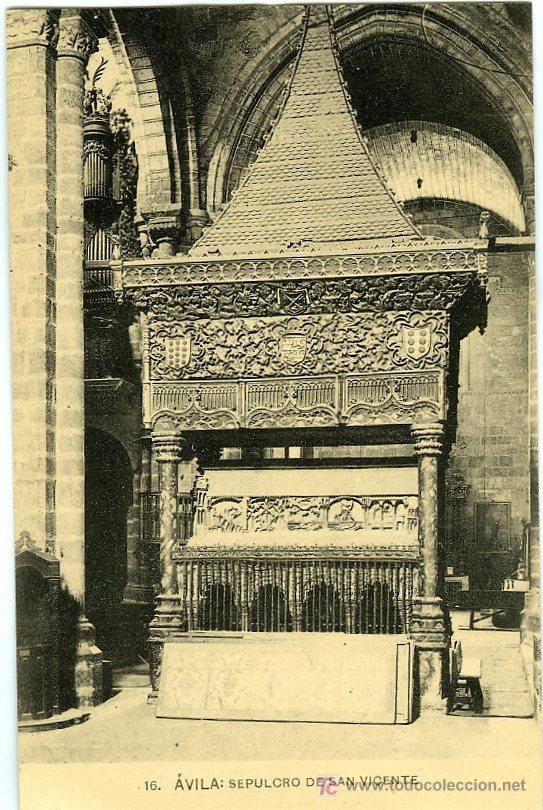 Postales: POSTAL AVILA SEPULCRO DE SAN VICENTE HAUSER Y MENET