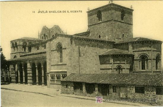 Postales: POSTAL AVILA BASILICA DE SAN VICENTE HAUSER Y MENET