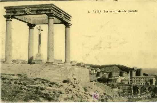Postales: POSTAL AVILA LOS ARRABALES DEL PUENTE HAUSER Y MENET