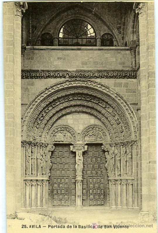 Postales: POSTAL AVILA PORTADA DE LA BALISICA DE SAN VICENTE