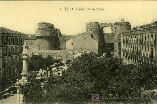 Postales: POSTAL AVILA PLAZA DEL ALCAZAR HAUSER Y MENET