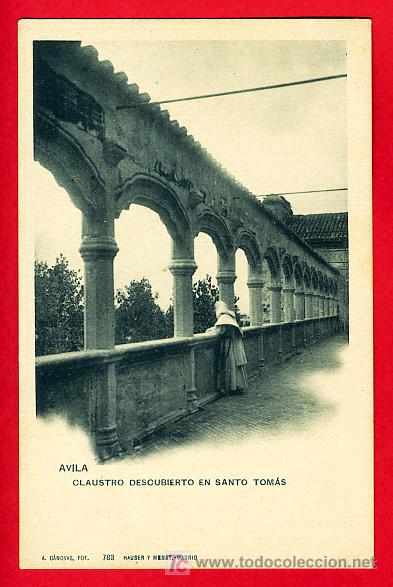 Postales: AVILA , CLAUSTRO DESCUBIERTO EN SANTO TOMAS , REVERSO SIN PARTIR , P30609