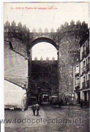 Postales: Avila. nn&ordm; 39. Puerta del Alcazar. Siglo XI Joyas de Espa&ntilde;a. Ed. Almirall. Fototipa Thomas.