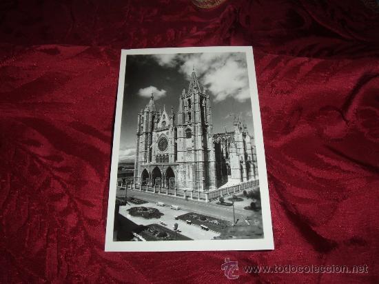 Postales: leon fachada principal de la catedral,garcia garrabella