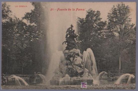 Postcards: TARJETA POSTAL DE LA GRANJA. FUENTE DE LA FAMA. 21.