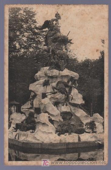Postcards: TARJETA POSTAL DE LA GRANJA. FUENTE DE LA FAMA. HAUSER Y MENET.