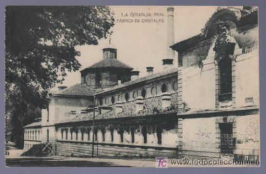 Postcards: TARJETA POSTAL DE LA GRANJA. REAL FABRICA DE CRISTALES. HAUSER Y MENET.