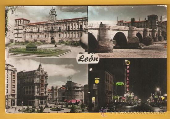 Postales: LEON. EDICIONES ARTIGOT.CIRCULADA EN 1961