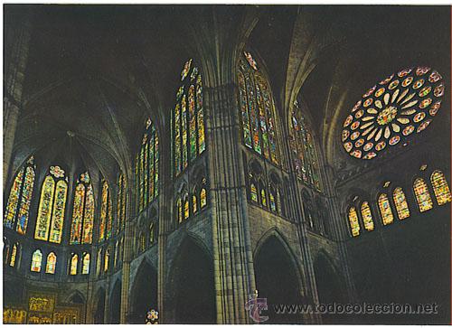 Postales: LEON - Catedral. Crucero - 1975