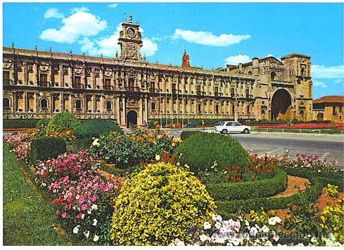 Postales: LEON - Hostal san Marcos - A&ntilde;o 1975