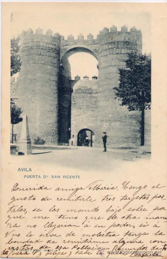 Postales: &Aacute;VILA.-PUERTA DE SAN VICENTE