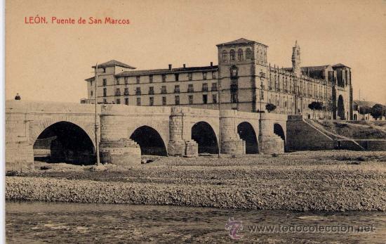 Postales: LE&Oacute;N.-PUENTE DE SAN MARCOS - Foto 1