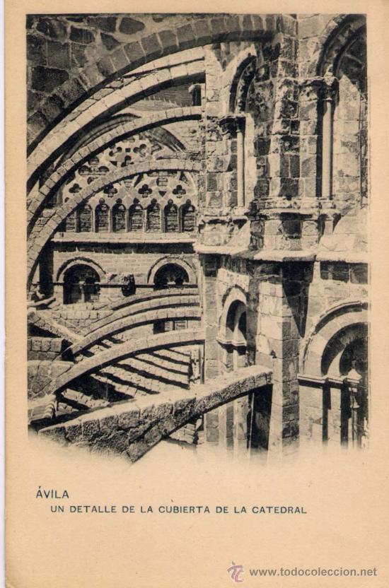 Postales: &Aacute;VILA.-UN DETALLE DE LA CUBIERTA DE LA CATEDRAL