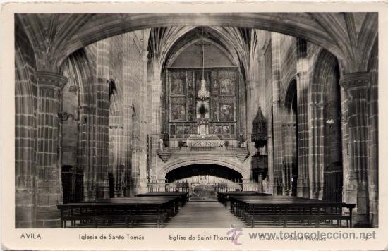Postales: &Aacute;VILA.-IGLESIA DE SANTO TOM&Aacute;S