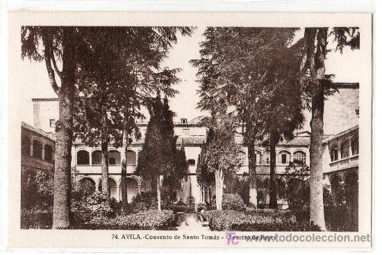 Postales: TARJETA POSTAL DE AVILA N&ordm; 74. CONVENTO DE SANTO TOMAS, CLAUSTRO. FOTO L.ROISIN