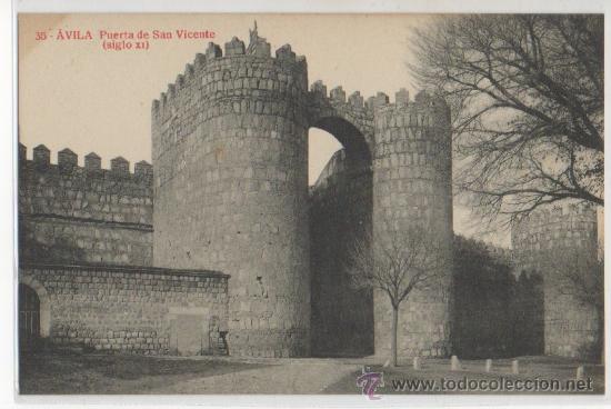 Postales: TARJETA POSTAL PUERTA DE SAN VICENTE (SIGLO XI) AVILA JOYAS DE ESPA&Ntilde;A