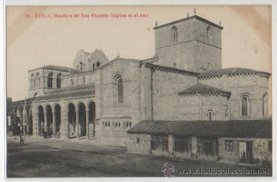 Postales: TARJETA POSTAL BASILICA DE SAN VICENTE (SIGLOS XI AL XIII) AVILA JOYAS DE ESPA&Ntilde;A
