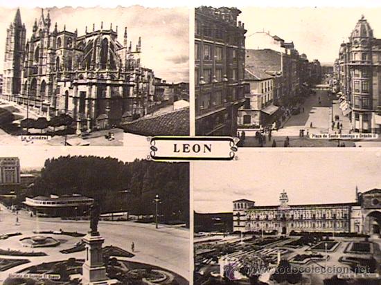 Postales: POSTAL DE LE&Oacute;N DE LOS A&Ntilde;OS 50 - Foto 1