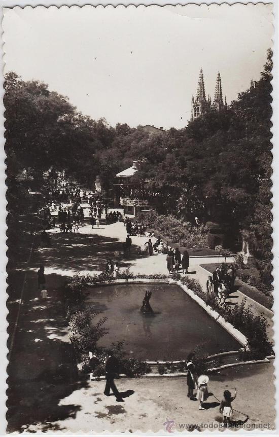 Postales: burgos.- paseo del espolon - n&ordm; 51 - a&ntilde;os cincuenta - s/c