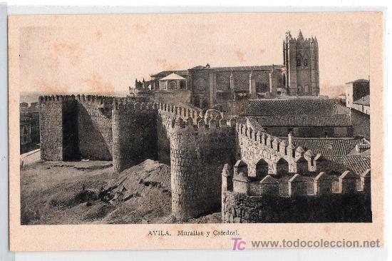 Postcards: TARJETA POSTAL DE AVILA. MURALLAS Y CATEDRAL. EDICION M. ARRIBAS